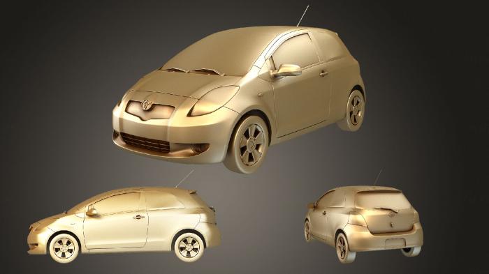 نموذج ثلاثي الأبعاد لآلة CNC السيارات والنقل تويوتا ياريس 2007
